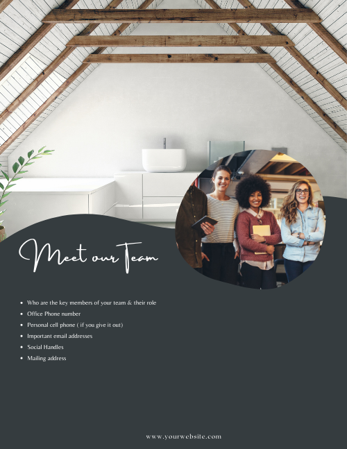 Interior design welcome package