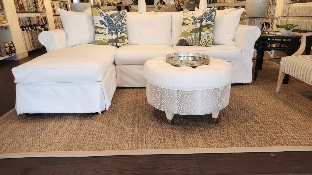 A sectional at the Sourcc showroom