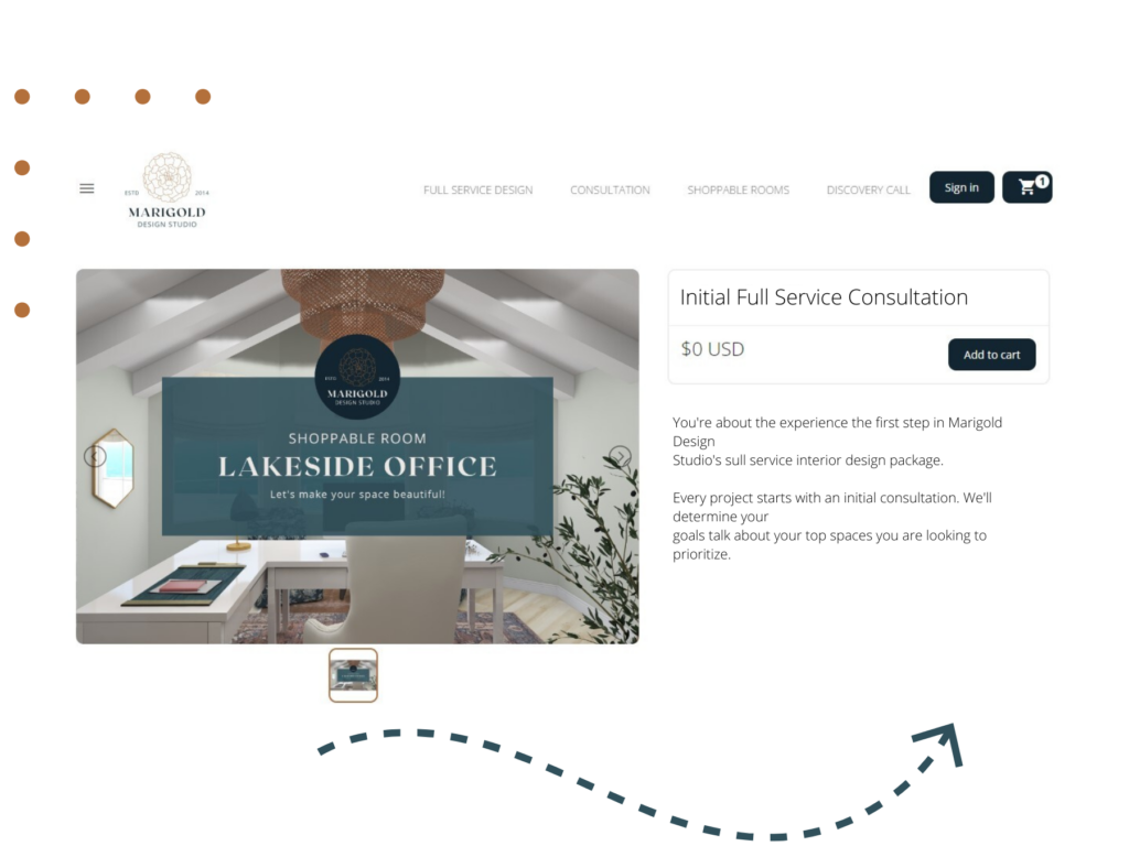 Interior design lead generation in Mydoma using packages
